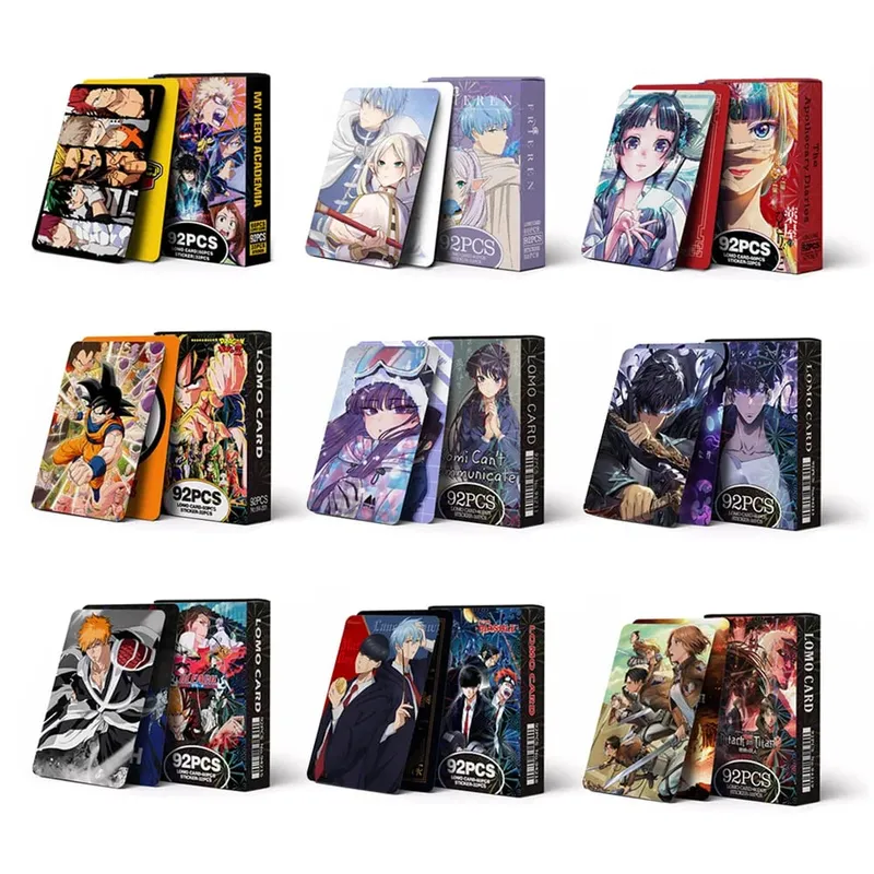 Anime Attack on Titan‌ Lomo Card Képeslapjáték Haikyuu Patikanaplók Honkai Star Rail Gyűjteménykártyák matricákkal Ajándék