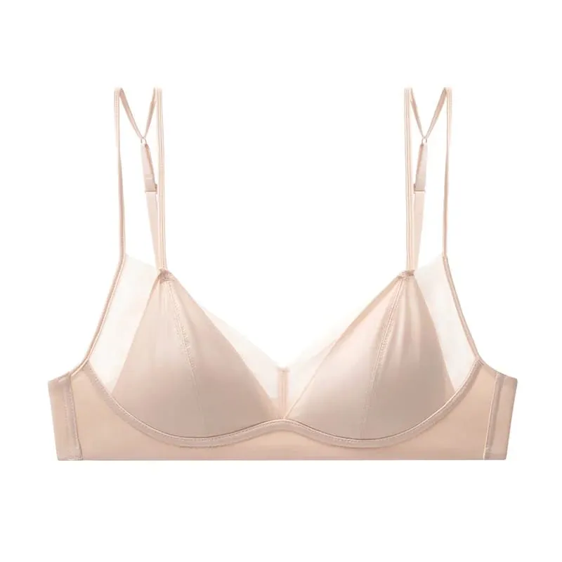 Popular Leopard Pattern Bralette Set Wire Free Soft Padded Small Breast Lift French Minimalist Women Everyday Lingerie 32A-38BC — image 10