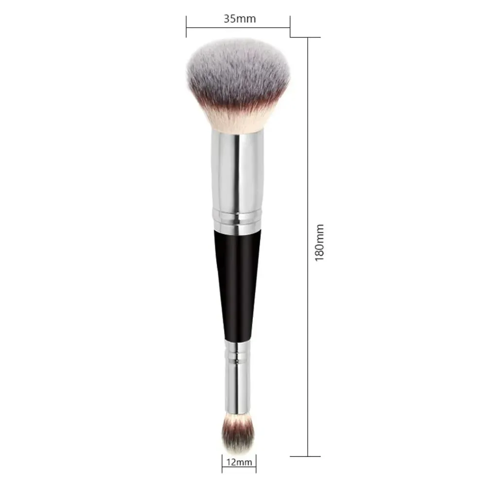 Rounded Taperd Dual-ended Foundation Brush Short Hair Flawless Makeup Brushes Dual-purpose Makeup Brush for Liquid Cream Powder