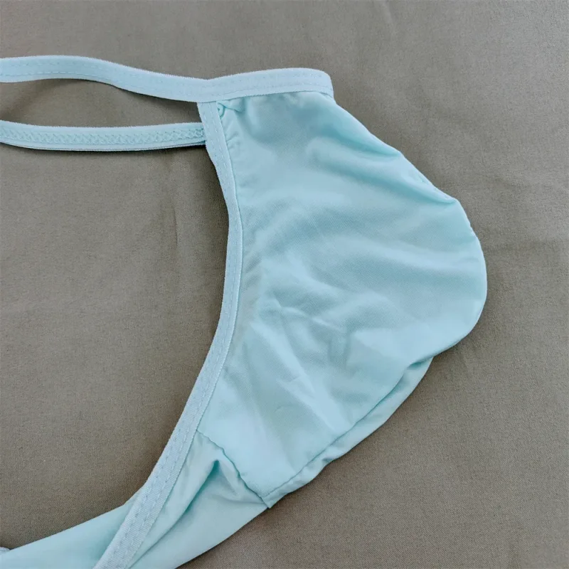 Ice Silk Briefs Men Underwear Solid Color Male Underpants Ultra-Thin Seamless Panties Thin Belt Low Waist