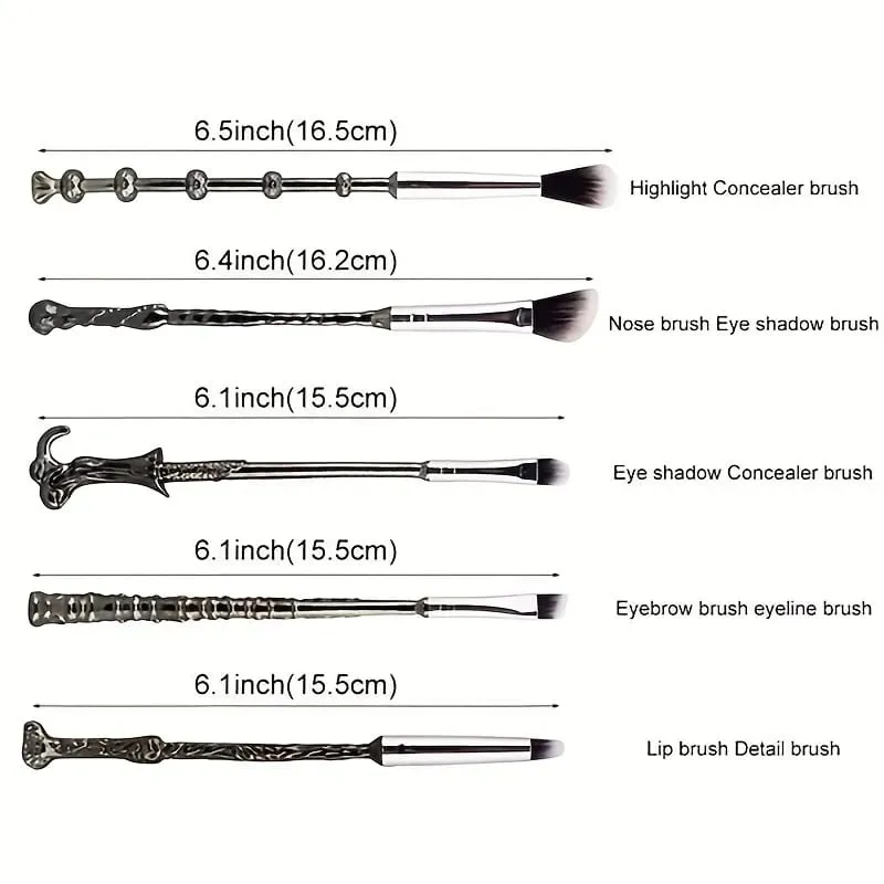 5pcs Wizard Wand Brushes 5 PCS Makeup Brush Set for Women