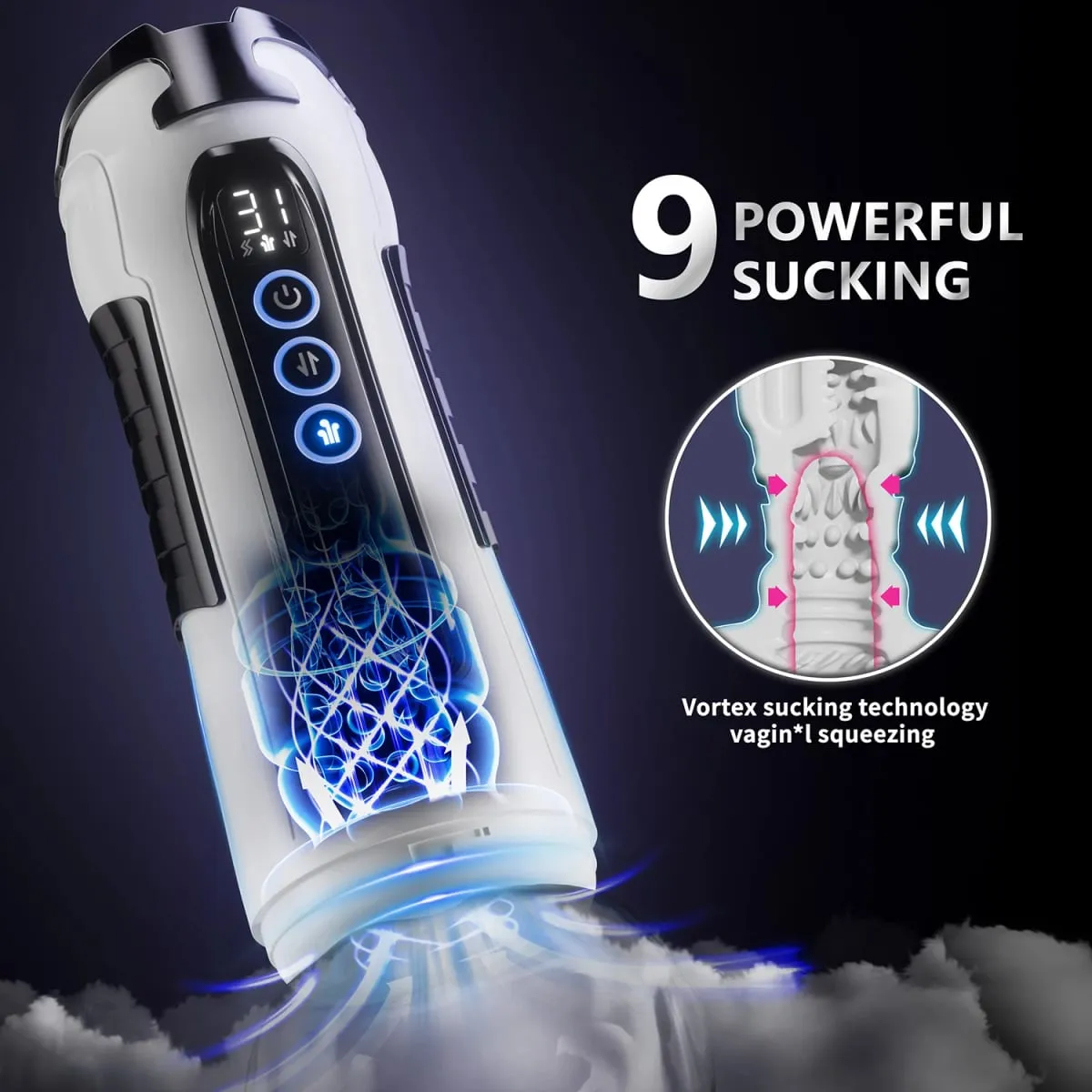 Male Electric Masturbation Cup App AI Control Heating Blowjob 9 Sucking Thrusting Vibration Modes Masturbator Sex Toys for Man