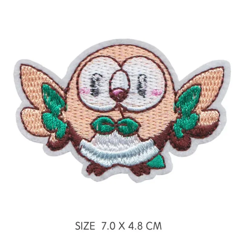 30 Style Cloth Patch Pikachu Charizard Clothes Stickers Sew on Embroidery Patches Applique Iron on Clothing Cartoon DIY Garment