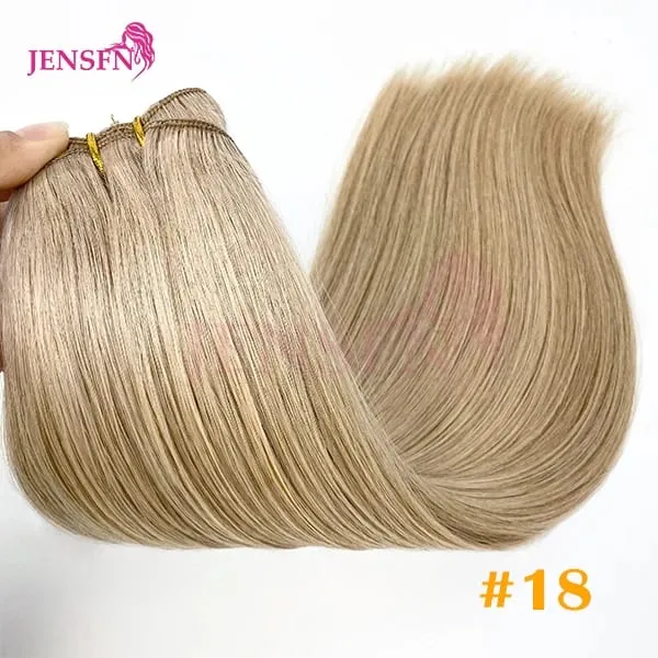 Straight 100% Real Human Hair Weft Bundles Extensions 50g/Pcs 16"-24" Remy Natural Hair Sew In Weaves Brown Blonde Color