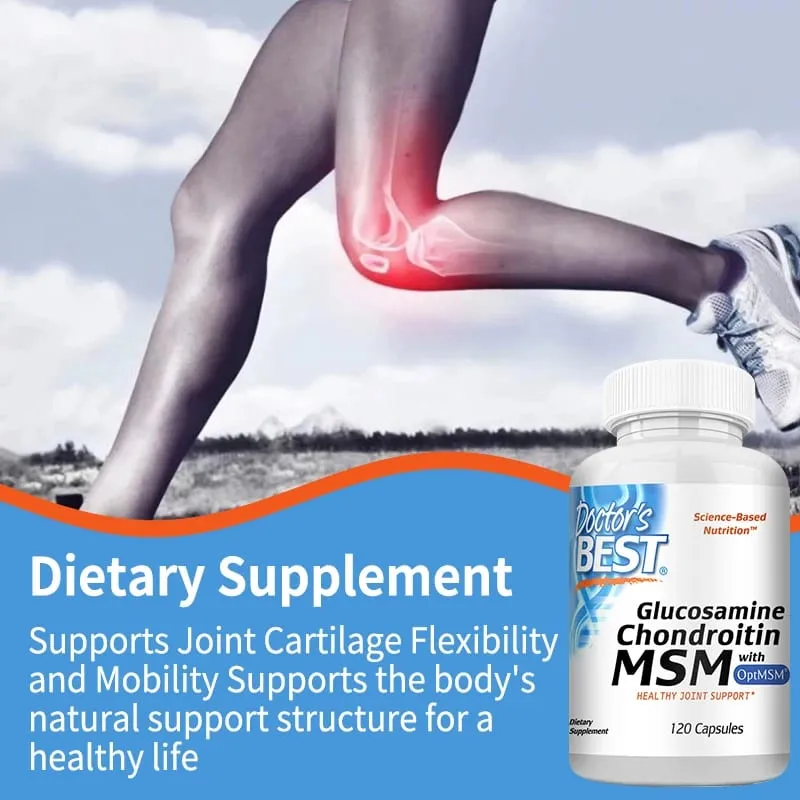Glucosamine Chondroitin MSM with OptiMSM Joint Support Helps with Joint Mobility Overall Health