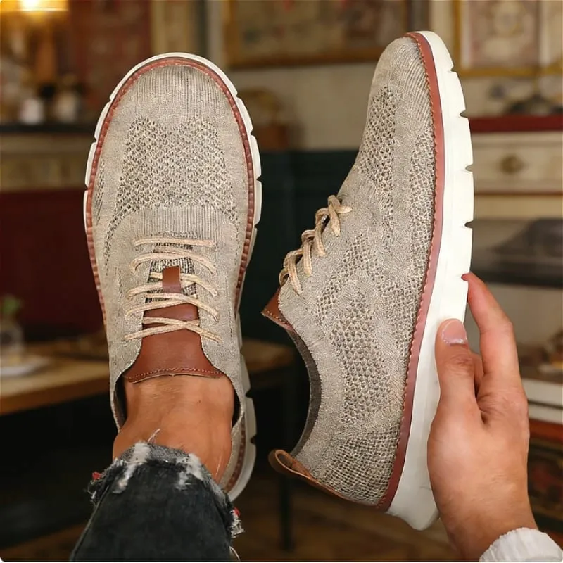 Outdoor Men Causal Sneakers Lightweight Breathable Mesh Soft Sold Walking Shoes Comfortable Shock-absorbing Trendy Shoes for Men — image 3