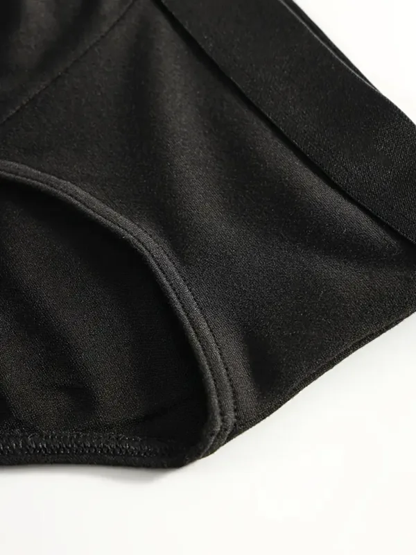 5PCS/SET Men's Underwear Solid Color Men's Briefs High Stretch Panties Breathable Fashion Men's Underpant Plus Size Briefs — image 5
