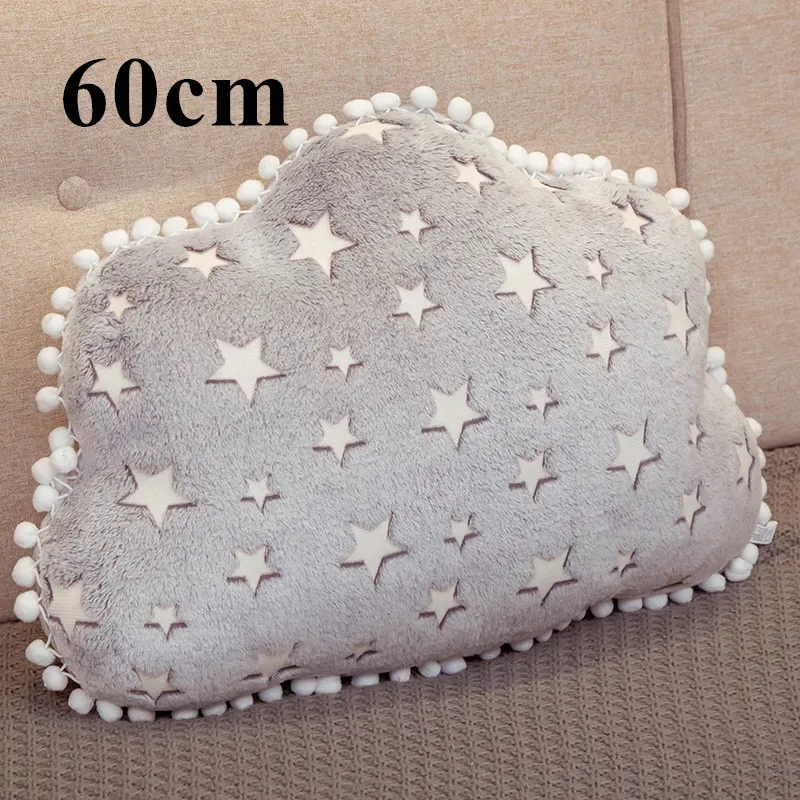 INS Plush Sky Series Luminous Cloud Moon Star Pillow Soft Cushion Kawaii Stuffed Plush Toys For Children Baby Kids Toy Girl Gift