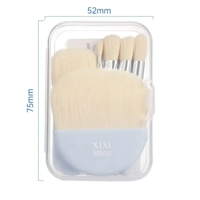 6Pcs Mini Makeup Brushes Set With Box Portable Soft Travel Concealer Brush Beauty Foundation Eye Shadow Tool Eyelash Brush