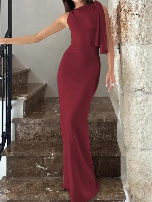 Hugcitar ファッションソリッド O ネックノースリーブパッチワークセクシーなボディコンマキシウエディングドレス夏の女性の服パーティーフェスティバルクラブ Y2K — image 9