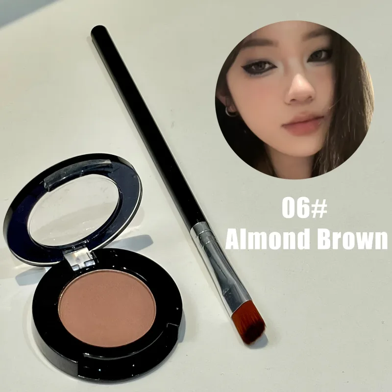 Single Matte Eyeshadow with Brush Low Saturation Color under Eye Highlighting Multi Use Makeup Ideal for Holiday Gifting
