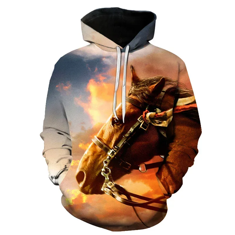 Horse Win Instant Success 3D Print Hoodies Interesting implication Animal Design Men Women Streetwear Pullover Casual Sweatshirt