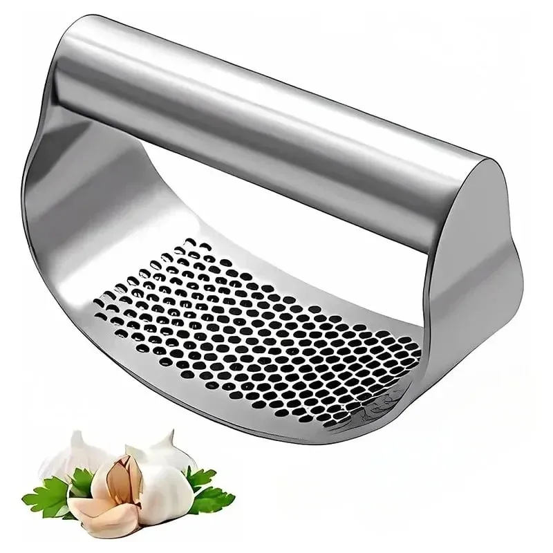 Upgraded Stainless Steel Garlic Press Squeezer Manual Garlic Ginger Rocker Crusher Garlic Cutting Mince Tools Kitchen Gadgets