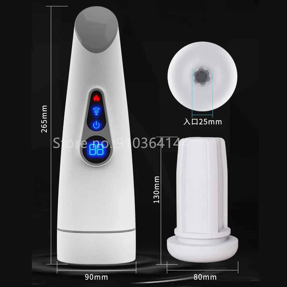 Awtomatikong Makapangyarihang Pagsipsip Telescopic Male Masturbator Cup Smart Heating Vibration Blowjob Machine Orgasm Adult Sex Toys para sa Mga Lalaki