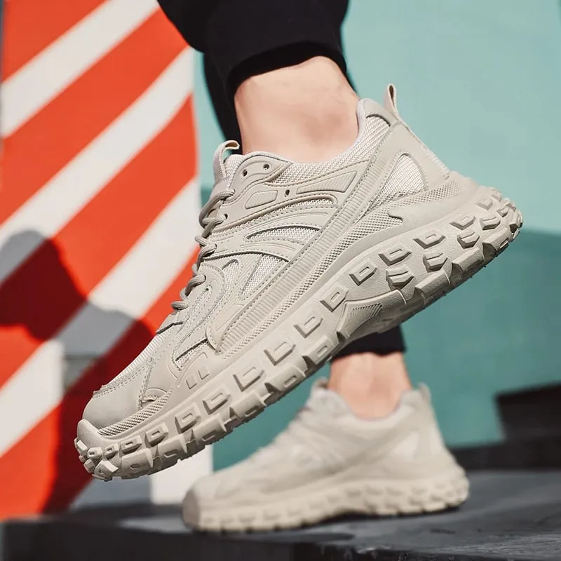 Men Spring Summer Mesh Breathable Wear‑Resistant Casual Versatile White Sneakers Lightweight Student Running Athletic Shoes