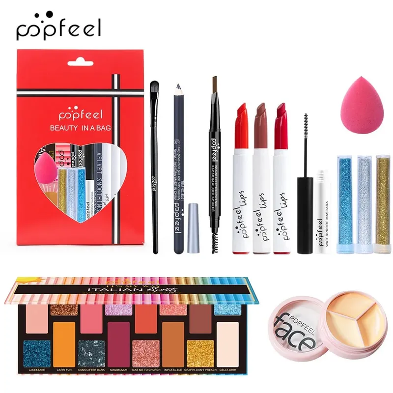 All-in-One Makeup Kit Gift Set with Eyeshadow Palette Foundation Lip Gloss Blush Brushes Eyeliner and More Beauty Gifts — image 17