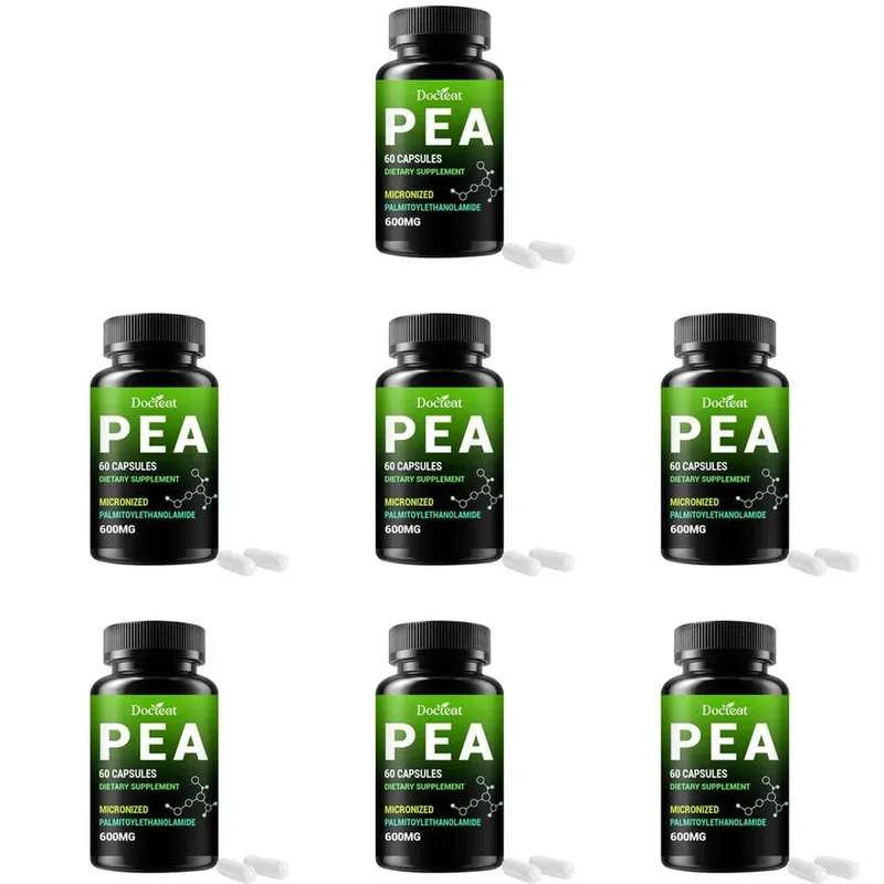 Docteat PEA 600mg Capsules Micronized Palmitoylethanolamide Supports Compound Balance Maintenance Comfort and Ease 60 Capsules