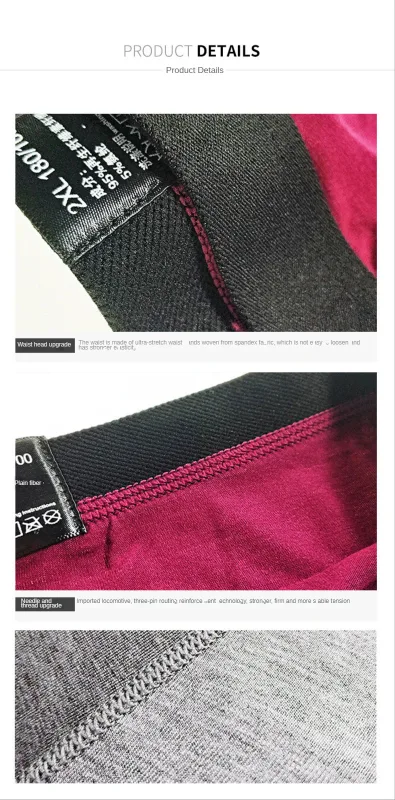 6pcs/Set Black Boxer Men Underpants Bamboo Mens Boxers Man Breathable Men's Panties Sexy Underwear For Men Gifts Comfortable New