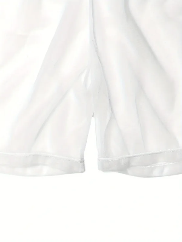 1Pc Sexy Sheer Mesh Mannen Ondergoed Modieuze Zachte Transparante Thuis Loose Fit Boksbroek Slaap Shorts Nachtkleding Pyjamabroek — image 8
