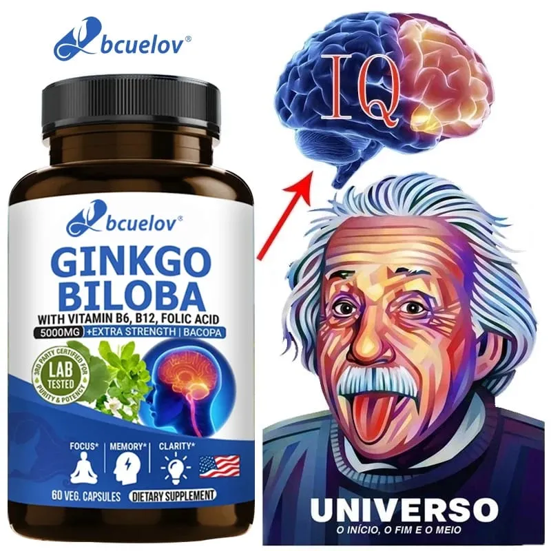Advanced Nootropic Brain Booster Supplement Improves Memory Enhances Focus Boosts Nerve Energy & IQ Health Vitamins B12 B6