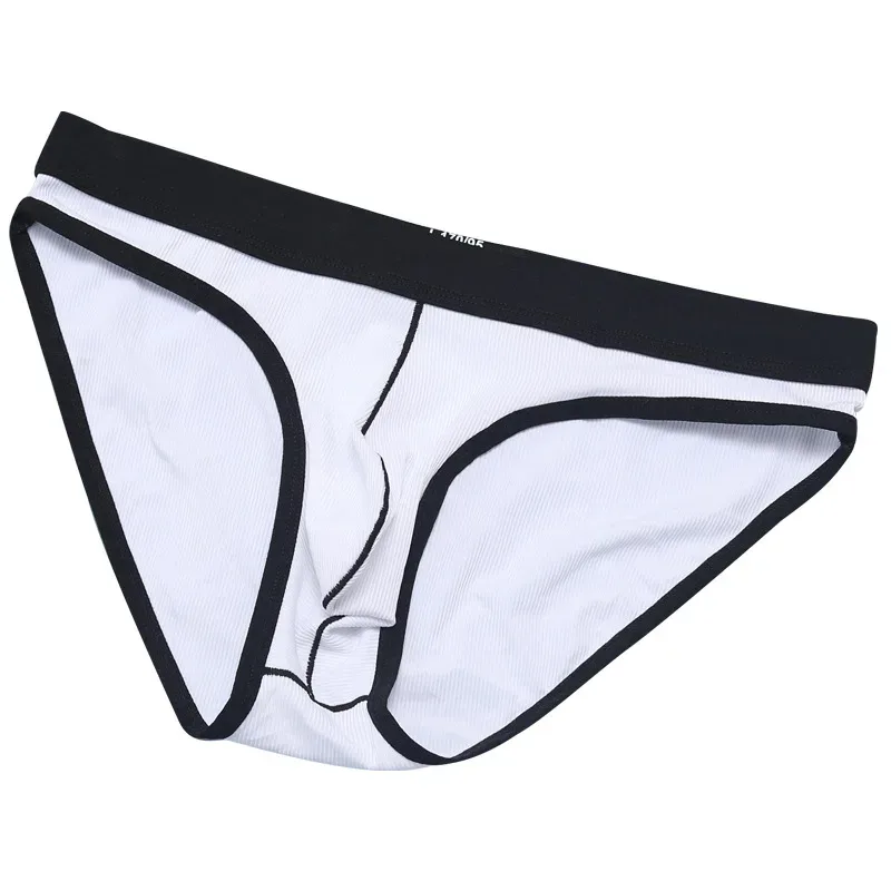 Men's Underwear Briefs Comfortable Mens Bikini Solid Color Large Size Fat Low Waist Pants Men Lingerie Underpaants C8-1