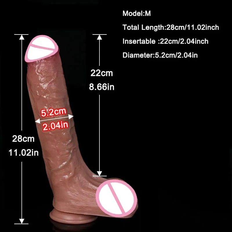 4 storlekar Realistisk Mjuk Stor Dildo Dubbel Silikon Sugkopp Penis Par Onani Enorm kuk Kvinna Man Anal Vuxen Sexleksak