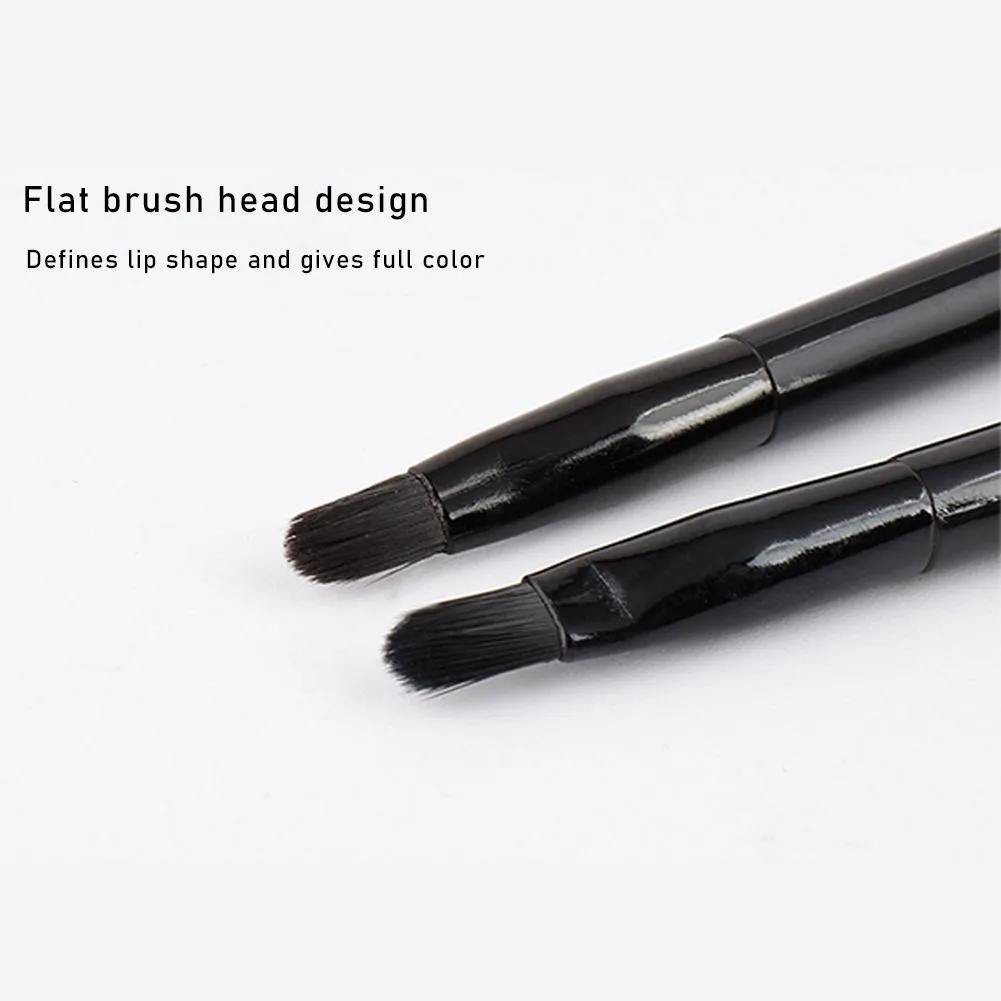 1/3pcs Retractable Lipstick Brushes Double Headed Professional Lip Gloss Brush Applicator with Protect Cap Women Girls Makeup — image 2