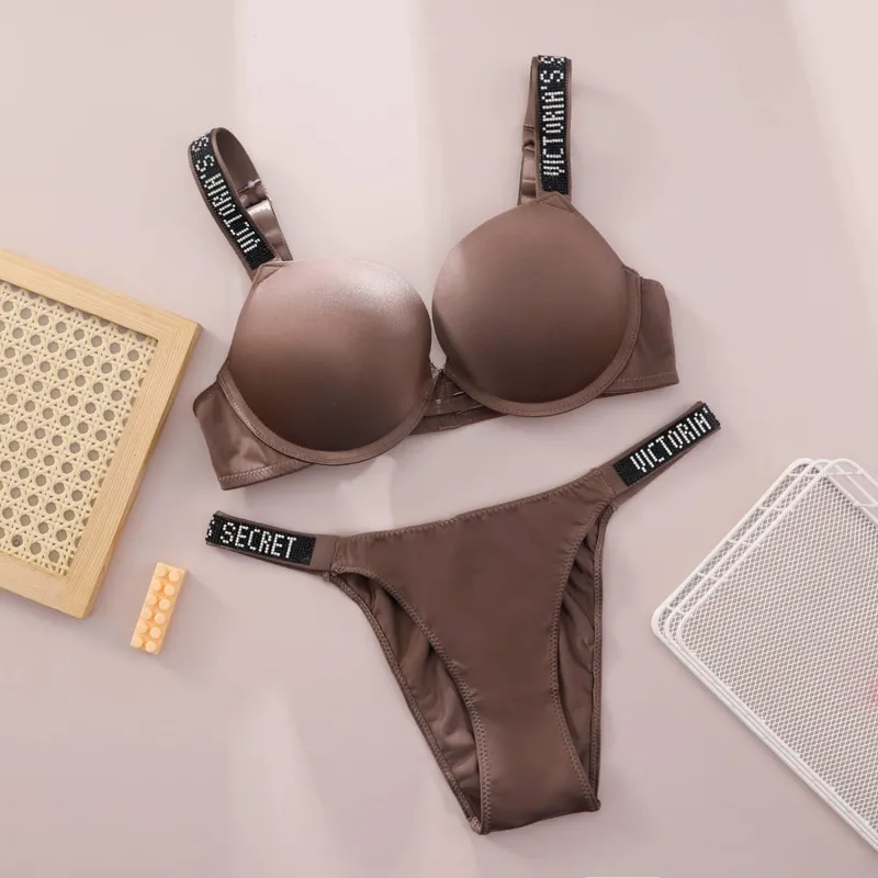 V Women Lace Push Up Bralette Seamless Comfortable Breathable Lingerie Home Wear Set Lingerie Set Underwear Set Bra Panty Set