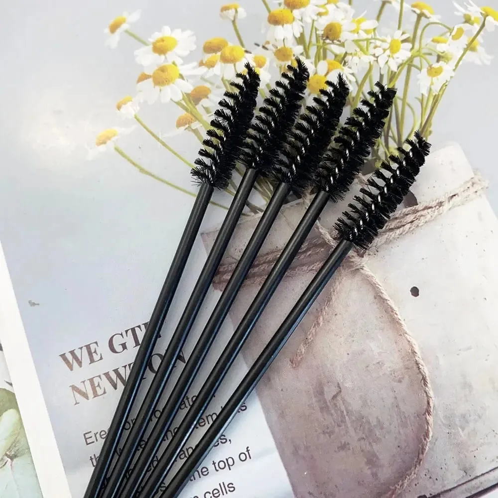 150/300pcs Mascara Wands Eyelash Brush Spoolies for Eye Lash Extension Eyebrow and Makeup Tool Wholesale Makeup Brushes
