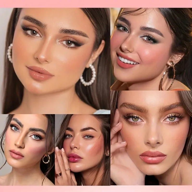 4Pcs Set Primer + Concealer + Liquid Foundation + Liquid Blush Matte Velvet Waterproof Foundation Blush Makeup For Travel — image 6