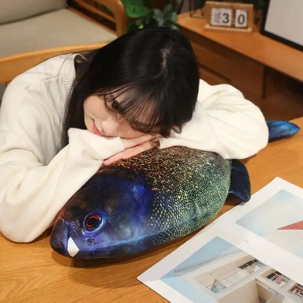 Sofa Cushion Perch Simulation Fish Pillow Stuffed PP Cotton Cartoon Fish Soft Grouper Fish Anime Pillow Home Decoration
