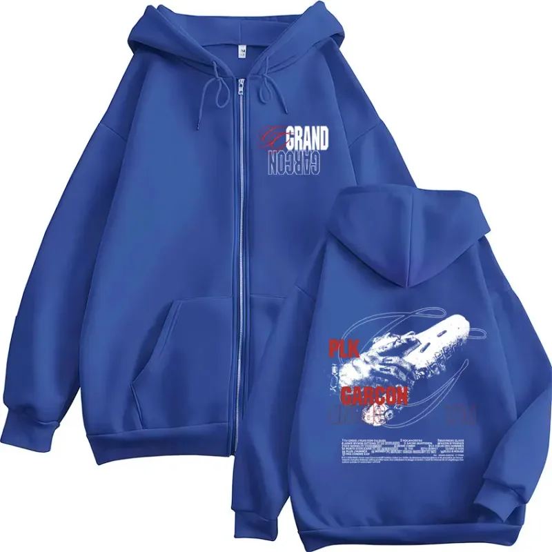 Rapper PLK Grand Garçon 2026 Album Tour Zipper Hoodies Men Women Clothing Fashion Zip Up Fleece Hooded Sweatshirts Jacket Coats