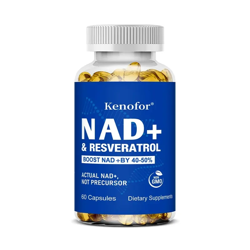 Kenofor NAD+ Supplements with Resveratrol - Anti-Aging Supports Natural Energy - Improve The Immune System Veggie Capsuels