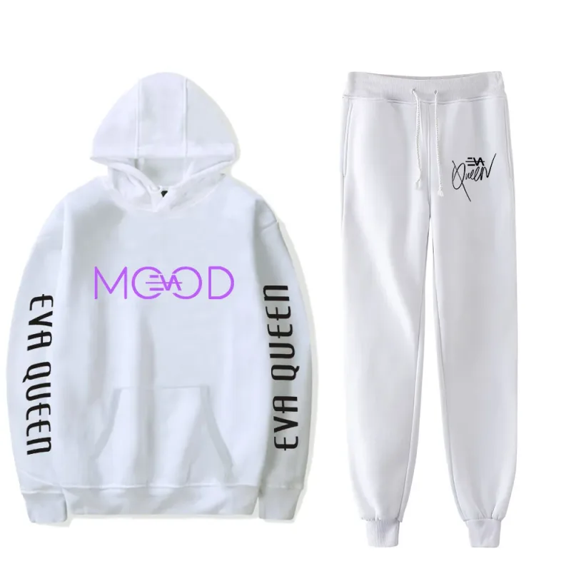 Hip Hop Comfortabel Eva Queen Print Sweatshirt Joggingbroek Pak Hoodies + Broek Pak Jongens/Meisjes 2 Delige Set Kleding