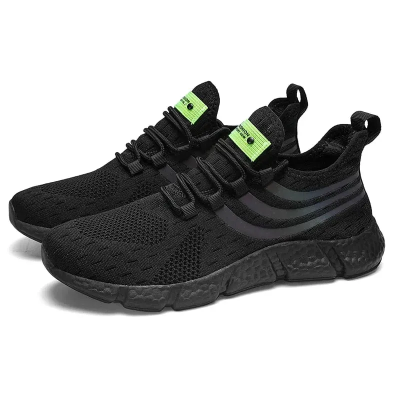 Comfortable Men's Running Shoes Summer Mesh Breathable Lightweight Outdoor Tennis Shoes Fashionable Versatile Balanced Sneakers