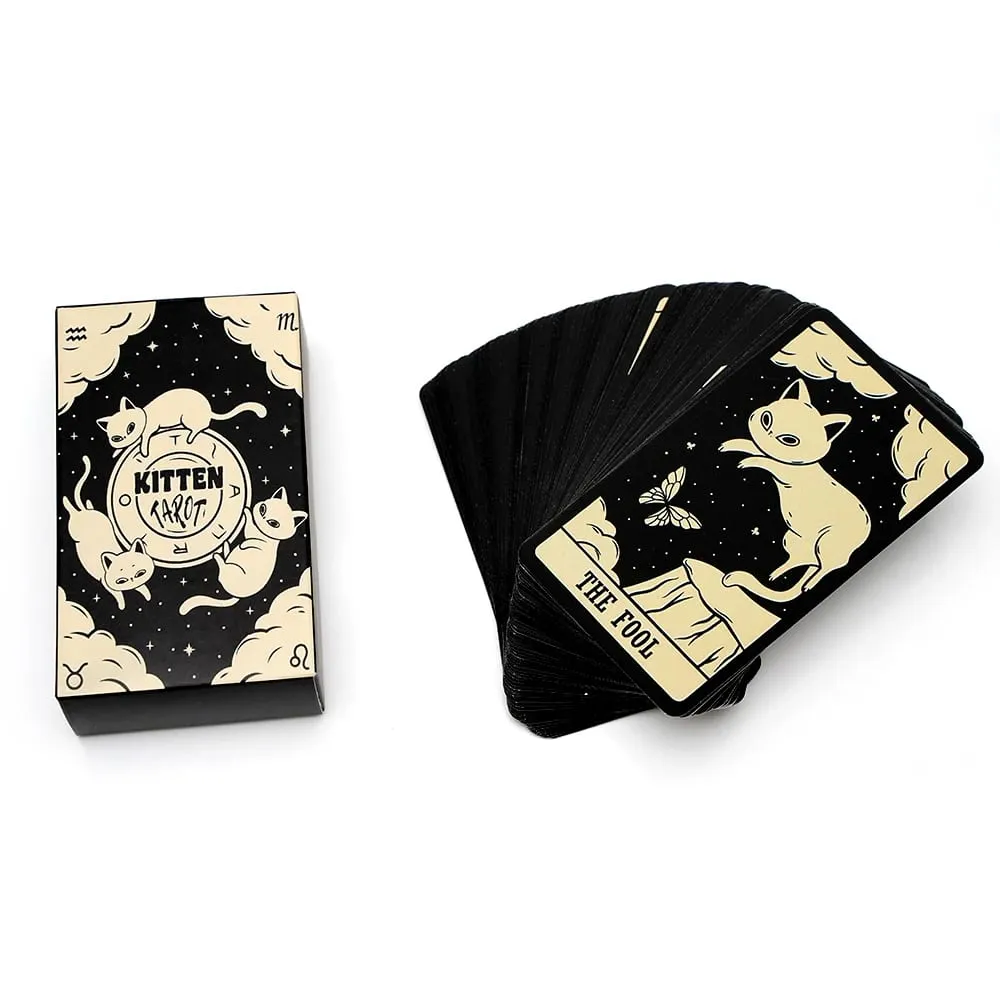 78pcs Cards Deck Kitten Tarot Cards Oracle Card Fate Divination Leisure Entertainment Family Gatherings Tarot Card Board Game