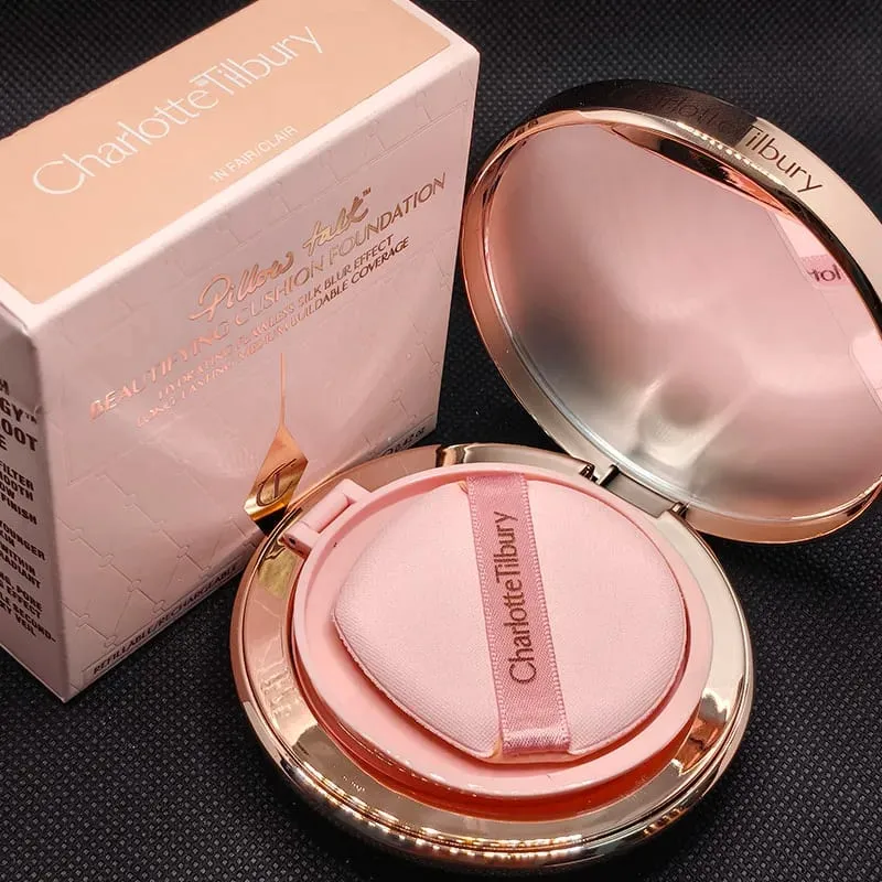 Charlotte Micro Light Powder Air Cushion Small Gold Plate Setting Powder 2 Color Powder Blusher Essence Oil Tilbury Cosmetics — image 20