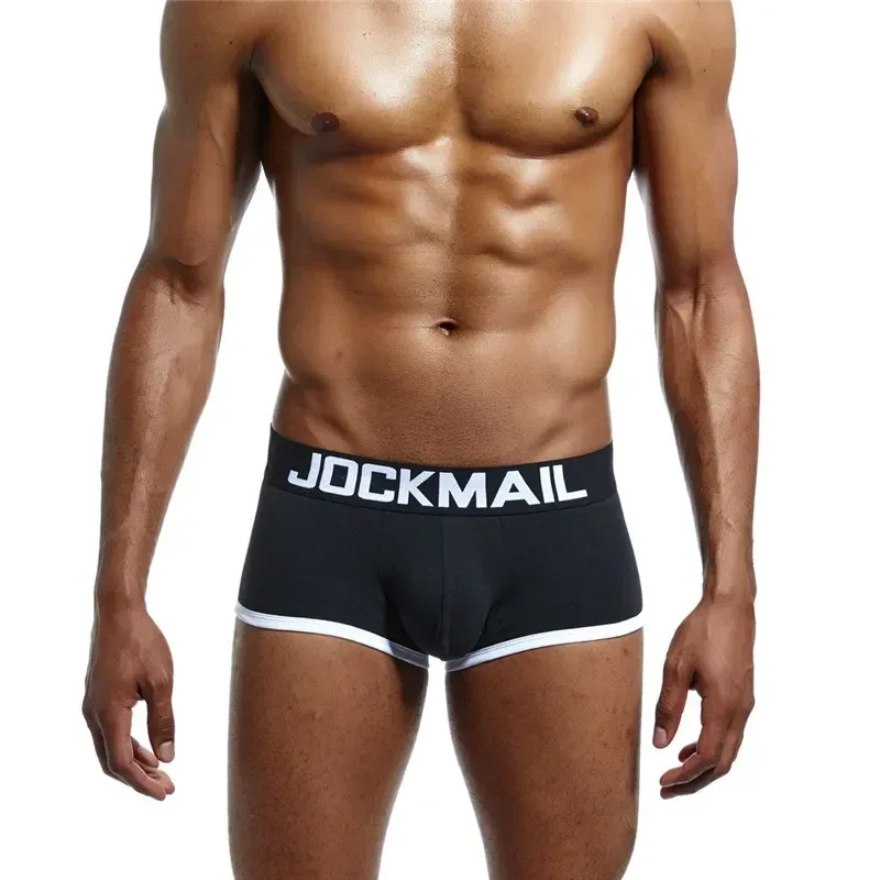 Mens Underwear Jockstrap Boxer Trunks Gay Penis Pouch Cueca Boxer Calzoncillos Hombre Man Boxer Shorts Sleepwear Gay Panties