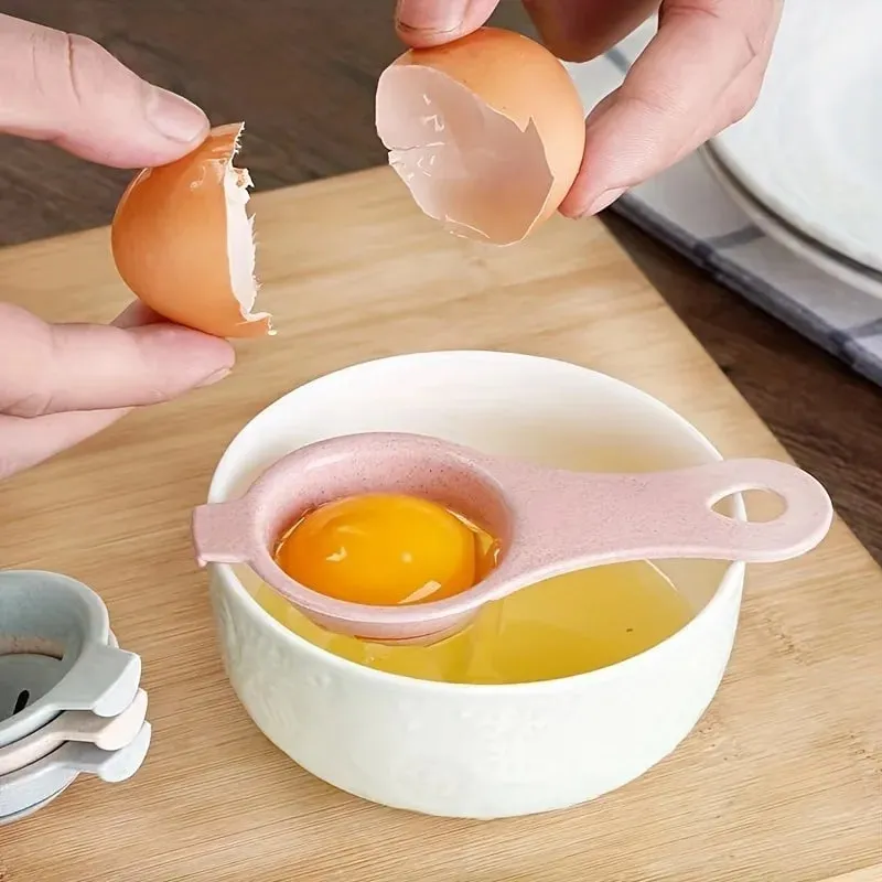 1pc Sustainable Wheat Straw Egg Separator - Easy Yolk & White Filter For Baking Kitchen Gadget