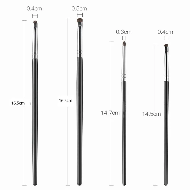 4Pcs Fine Eyeshadow Brushes Smudge Precision Eyeliner Smudge Makeup Brush Eyelid Highlighter Lying Silkworm Makeup Brushes Tools — image 3