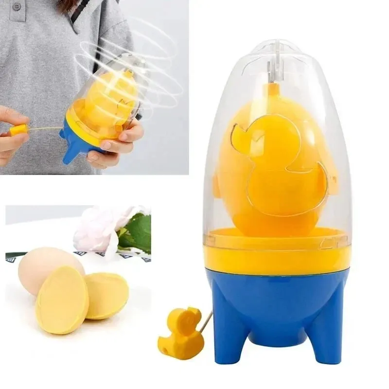 Gold Egg Separator for Home Use Manual Egg White Mixer Egg Puller Egg Blender Egg Shaker — image 2