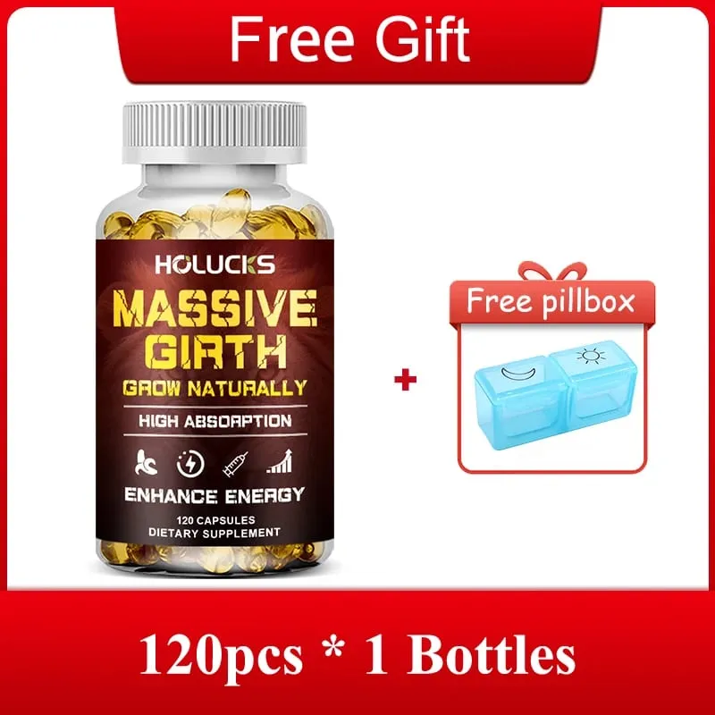 Premium Massive Girth Capsules with Ashwagandha Support Optimal Circulation & Energy Enhanced Performance & Overall Wellbeing