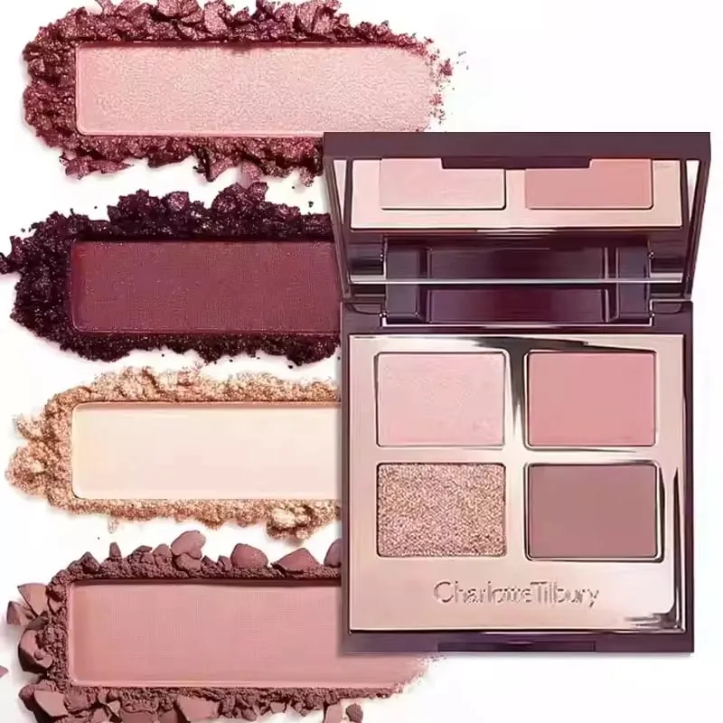 Paleta de luxo Charlotte Tilbury Pillow Talk Paleta Lidschatten Nude Pink 4 em 1 Langanhaltend Matt Schimmernd Augen Makeup