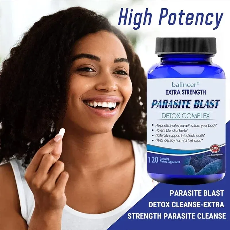 Parasite Detox Body Cleansing Complex with Cranberry Zinc & Garlic Support Cleansing Gut Health Improve Immunity Supplement