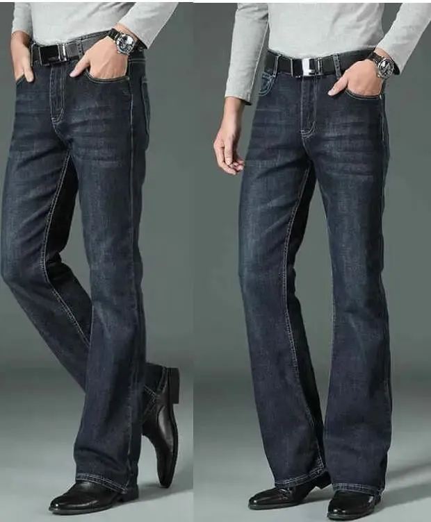 Men's Flared Jeans Loose Men Big-Leg Jeans Men Flared Pants Boot Cut Leg Designer Classic Jeans Multiple Styles Size 28-40