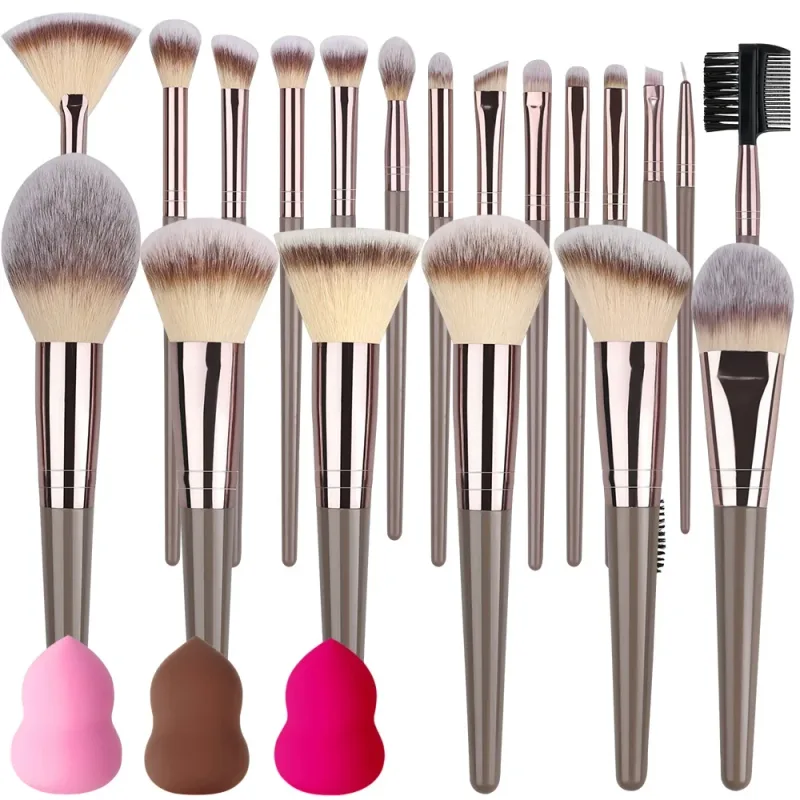 20Pcs Makeup Brushes Set Professional Super soft detail Blush highlighter Foundation Concealer Eyeshadow Brush Women Beauty Tool