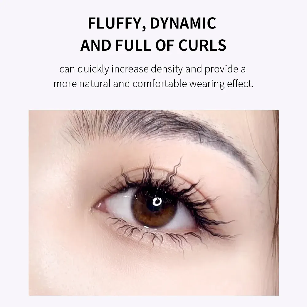 3D Curly Wool Lashes Curl Cat Eye Eyelashes Fluffy Thick Fasle Eyelashes Natural Long Handmade Eye Lashes Extension