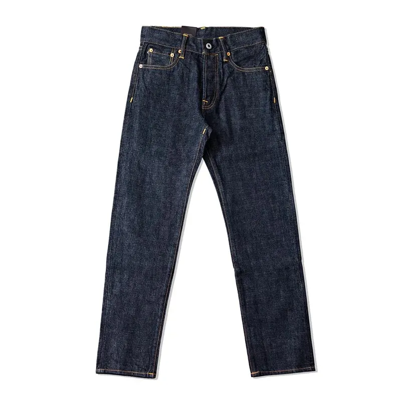 Red Tornado 511XX-0001 Jeans da uomo in denim con cimosa di linea rosa da 16 once, vestibilità dritta, silhouette slim