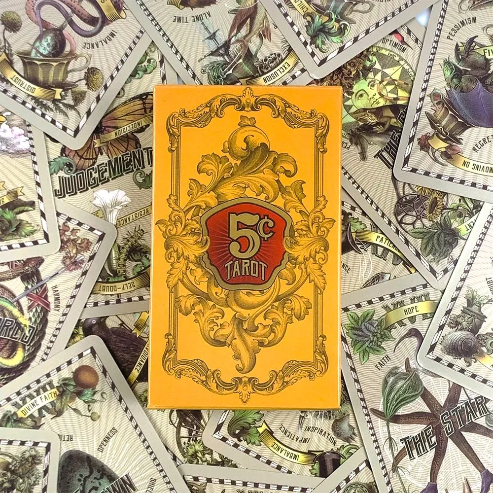 5-Cent-Tarotkarten 78-teiliges Vintage-Retro-Tarot-Deck-Wahrsagungs-Borad-Spielkartenspiel für Tarot-Leseanfänger