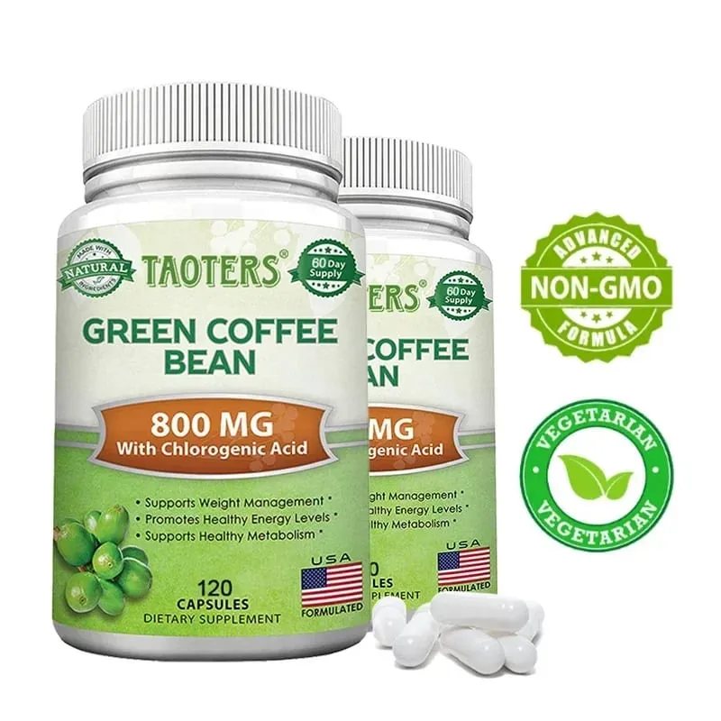 Green Coffee Bean Weight Loss Supplement 1200 mg - Boosts Metabolism and Endurance Burns Belly Fat
